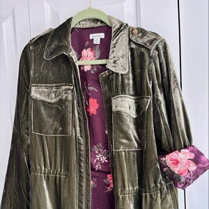 Sundance Marlena green velvet jacket